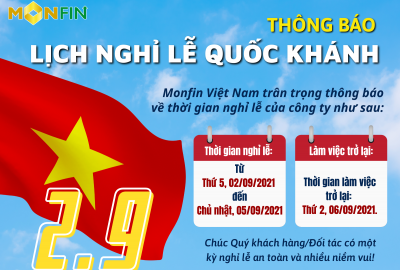 THÔNG BÁO LỊCH NGHỈ LỄ QUỐC KHÁNH