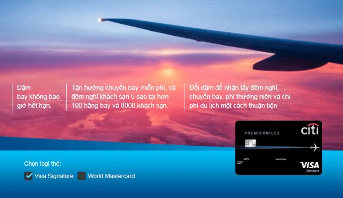 Thẻ t&iacute;n dụng Citi PremierMiles MasterCard 1