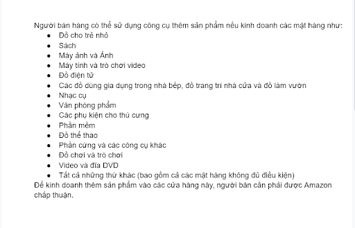 bán hàng trên nền tảng Amazon