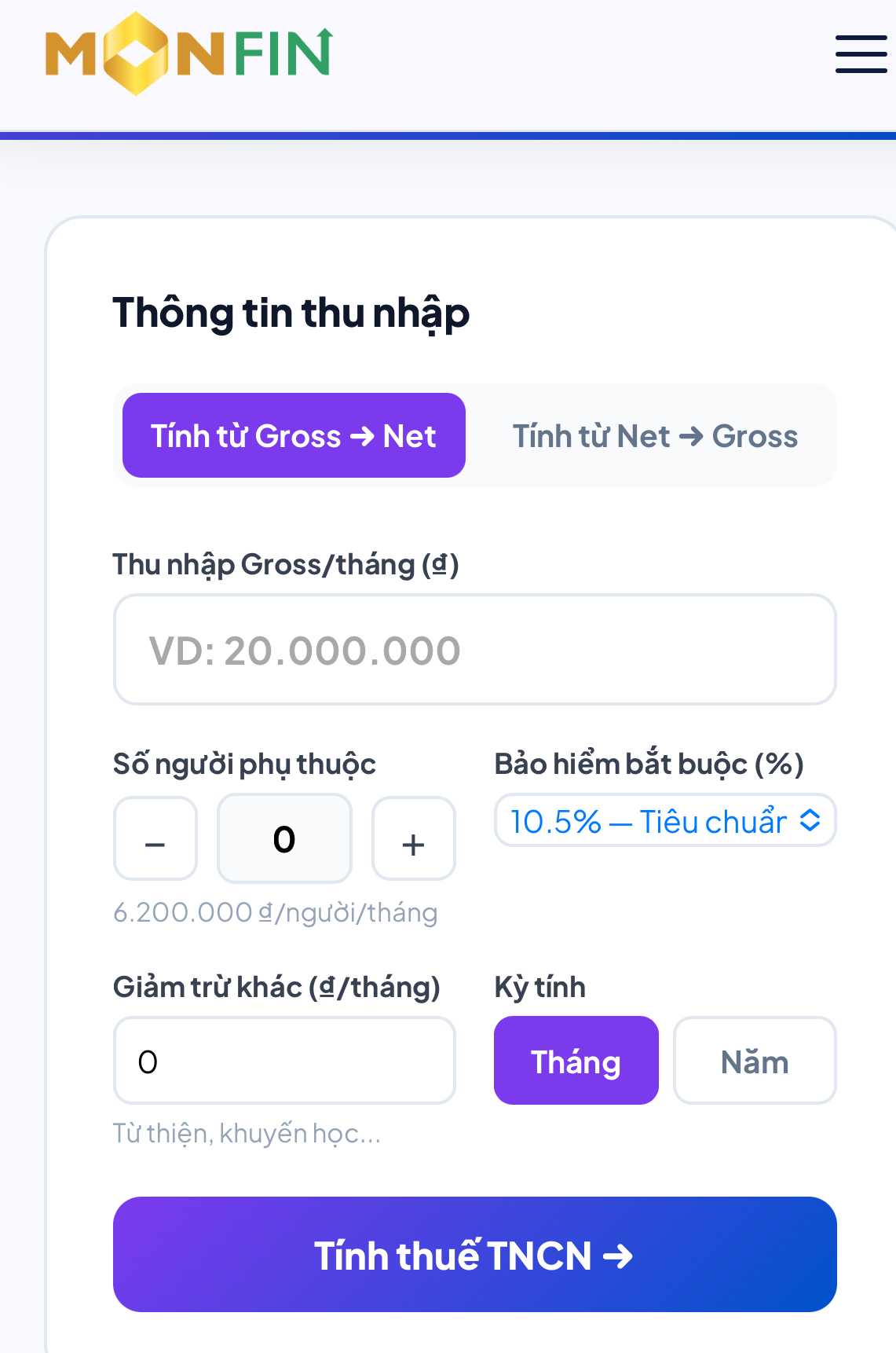 Cong cu tinh thue ca nhan