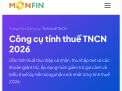 Monfin ra mắt Công cụ tính Thuế thu nhập cá nhân cập nhật 01/07/2026